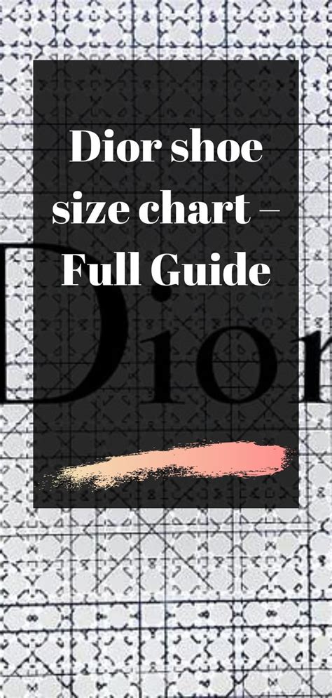 dior sneaker size guide|Dior size chart women.